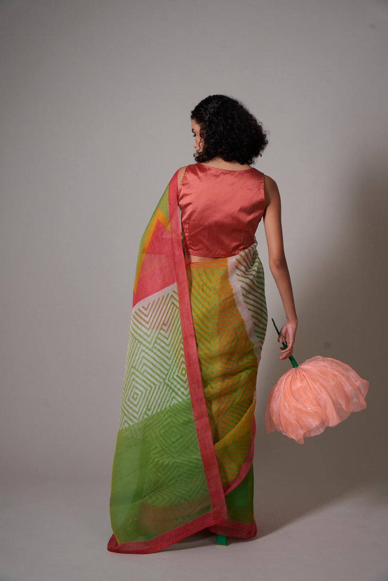 Keshi silk organza saree