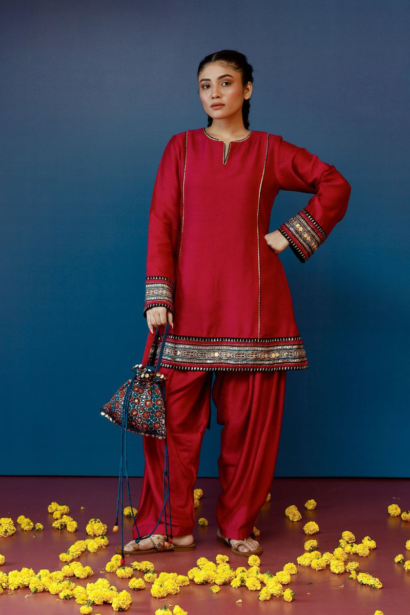 Pherie Pink Salwaar Kameez and Dupatta Set