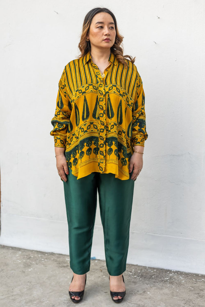 Hyde Yellow Hi-Low Shirt with Pants (AJMSHST)