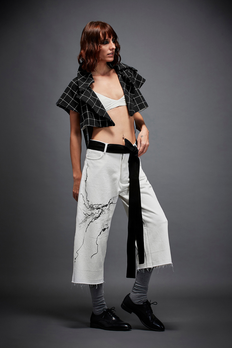 RUTH TROUSER by Chola in white color for women in Singapore