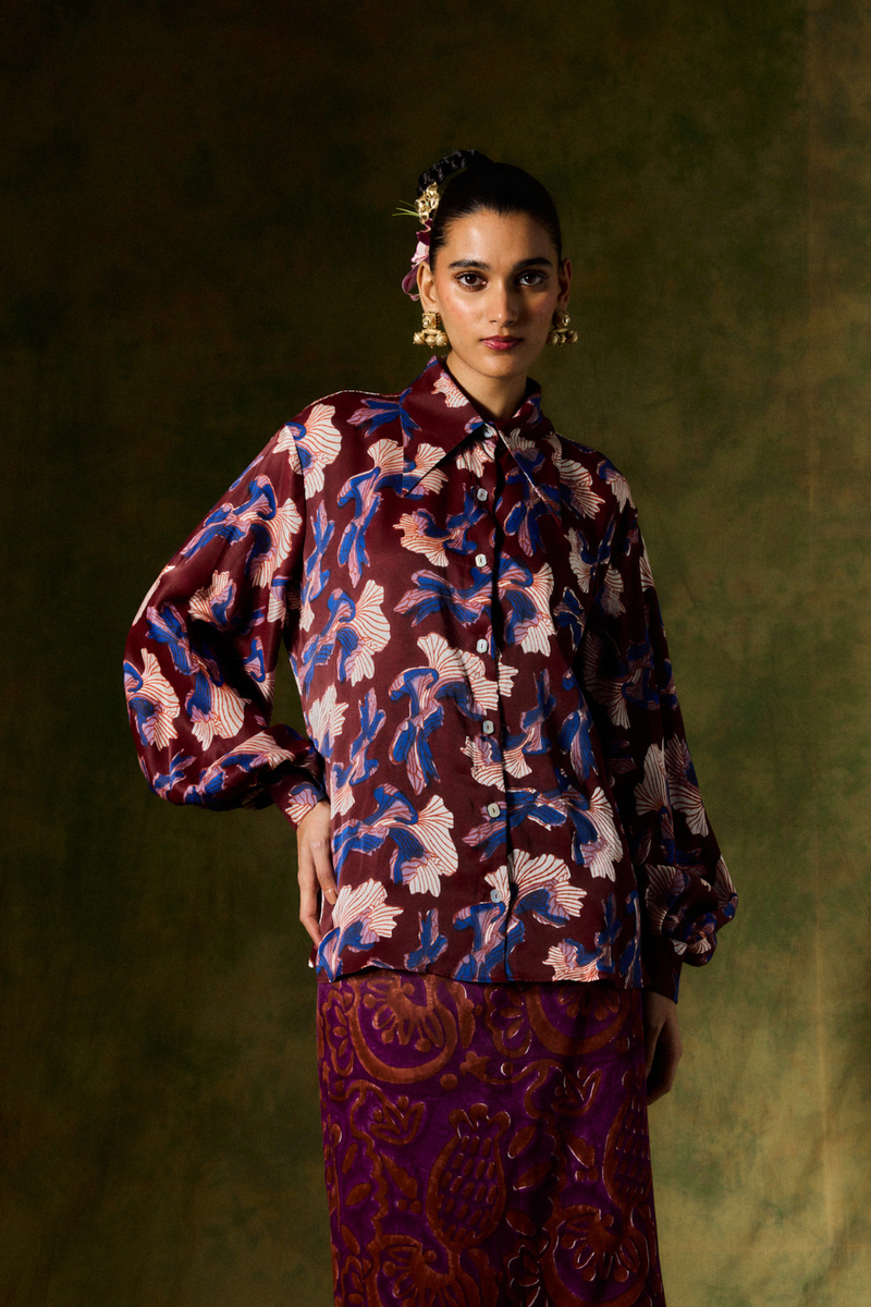 MEHER SILK SHIRT satin by JodiLife for women in Singapore