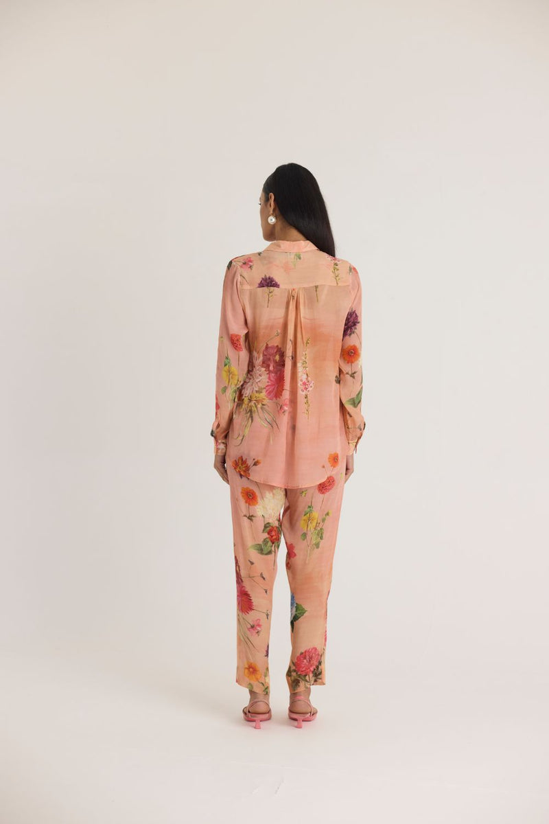 BUTTERCUP CO-ORD SET by Yam in peach color for women in Singapore