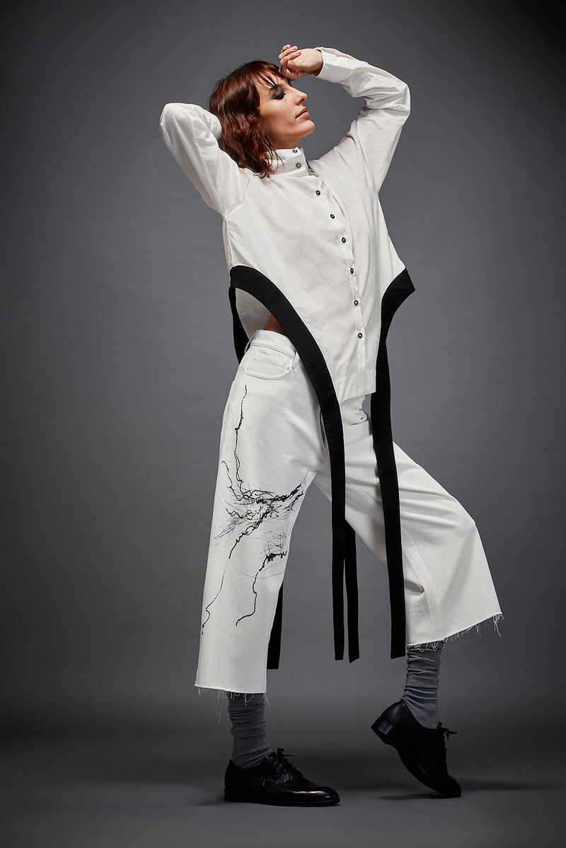 ALANIS SHIRT cotton by Chola in white color for women in Singapore