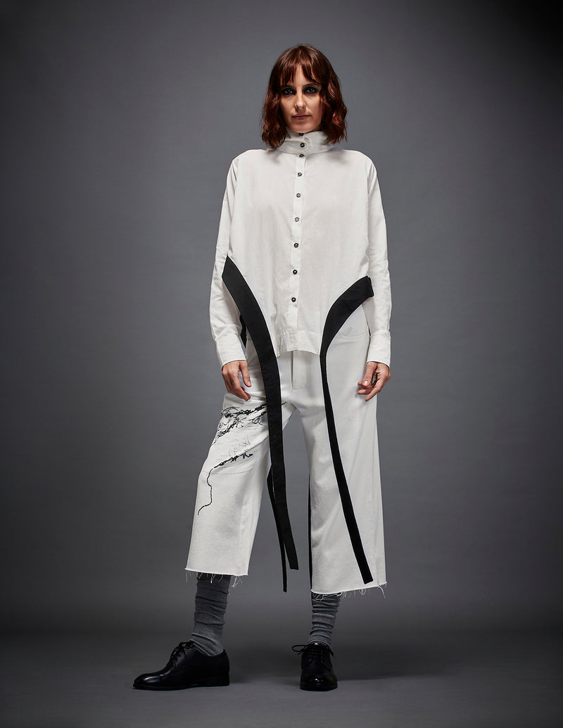 ALANIS SHIRT cotton by Chola in white color for women in Singapore