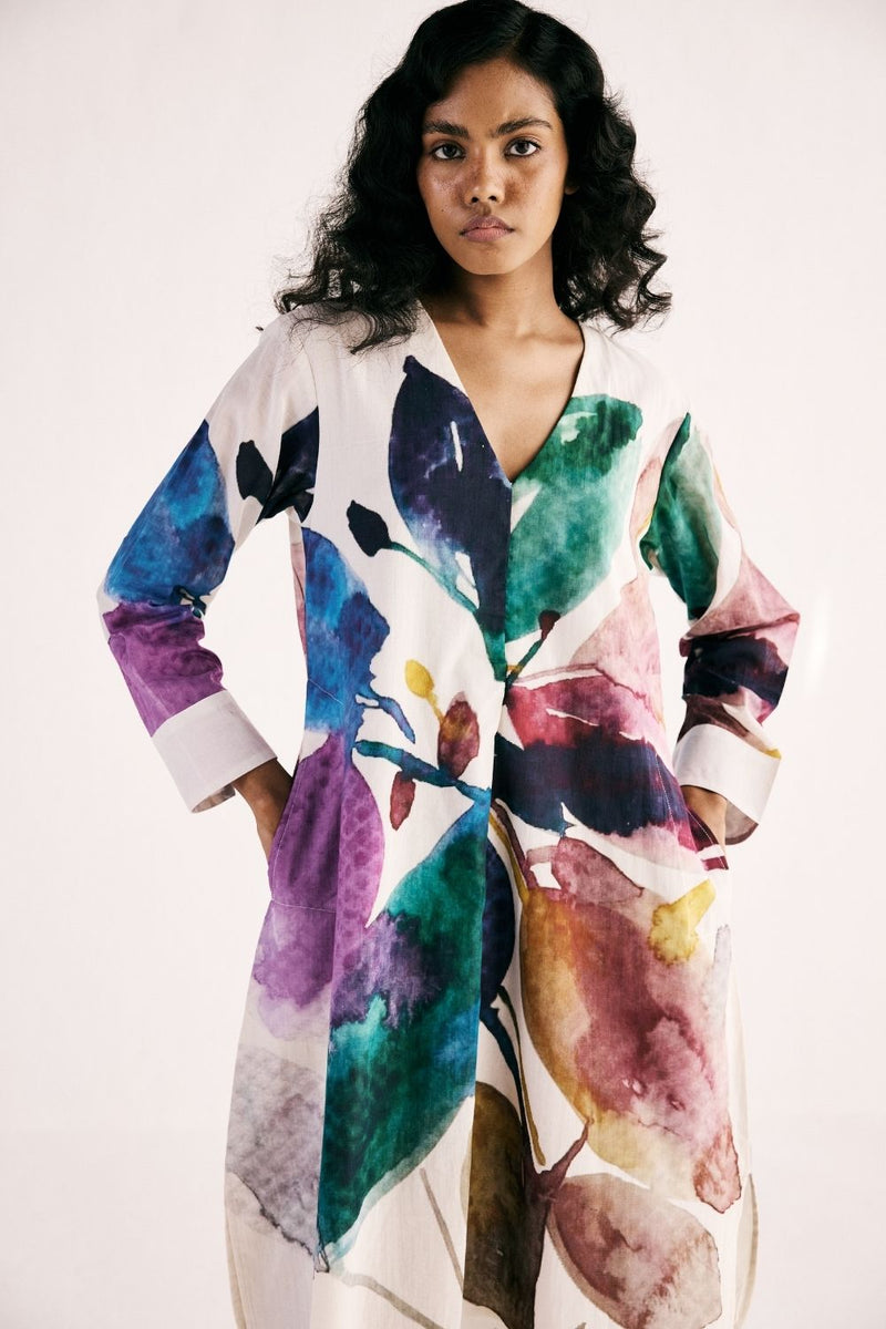 SUNSET SPLASH KURTA SET cotton by Khara Kapas for women in Singapore