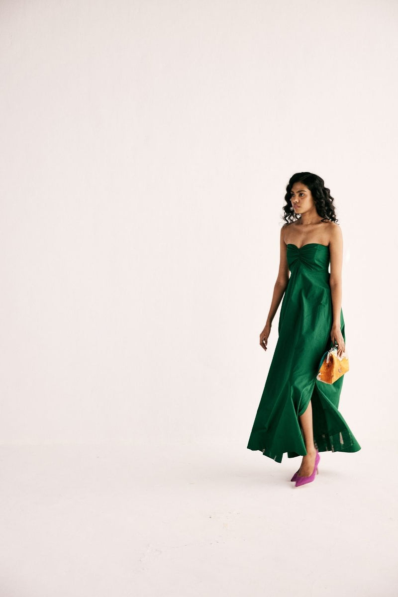 EMERALD GAZE GOWN poplin by Khara Kapas for women in Singapore