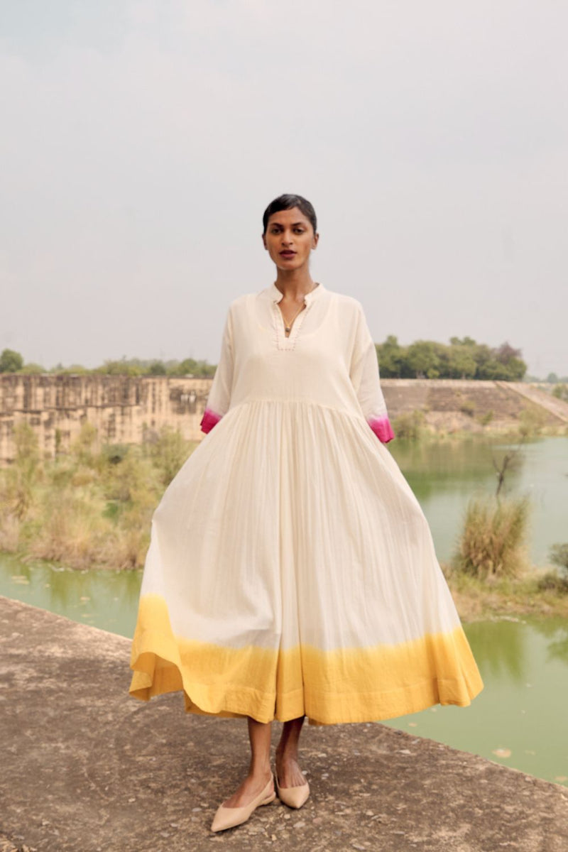 Sunbird maxi dress cotton by Khara Kapas in white for women in Singapore
