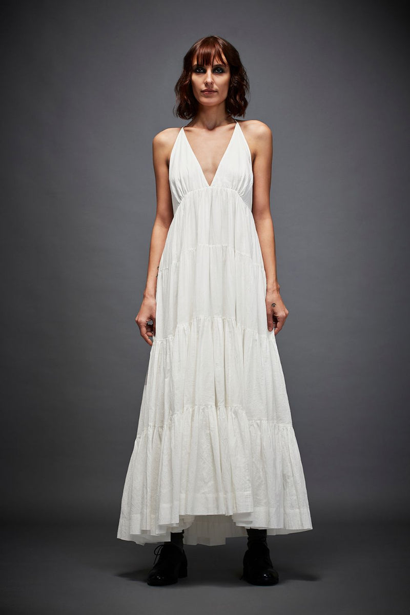 LEIA DRESS cotton by Chola in white color for women in Singapore