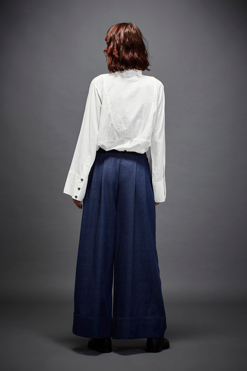 JASON TROUSER by Chola in blue color for women in Singapore