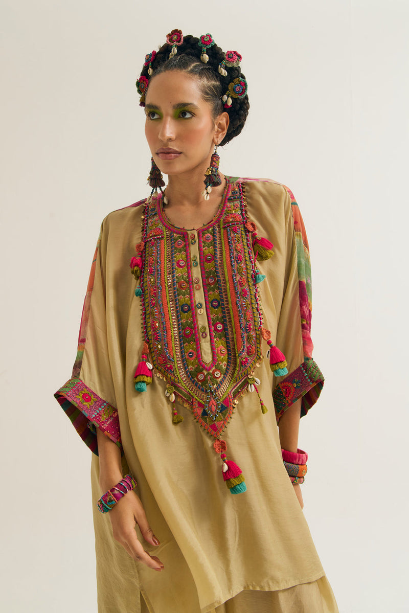 Zinnia Set habutai silk co-ord set by Capisvirleo in yellow for women in Singapore