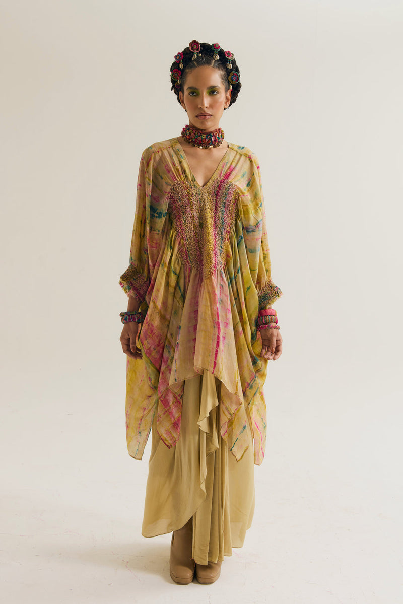 Merigold Shirt habutai silk top/shirt by Capisvirleo in yellow for women in Singapore
