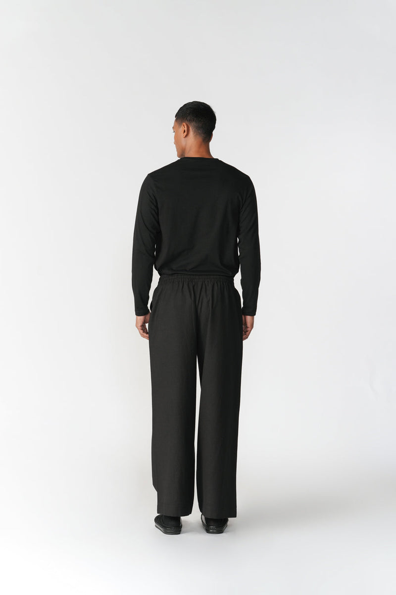 Ease Trousers pant/trouser by Turn Black in black for men in Singapore