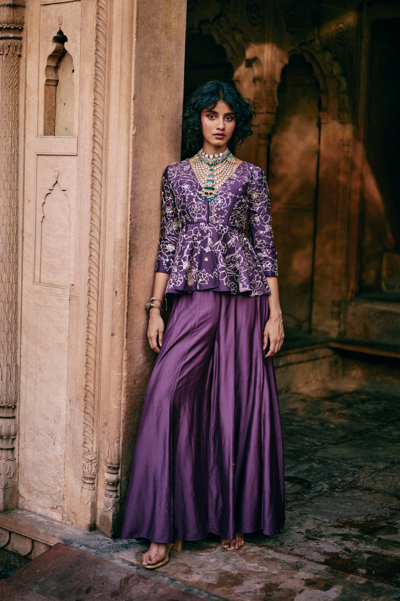 PH-2487 
Peplum 
Plazzoo Set by Paulmi & Harsh for women in Singapore
