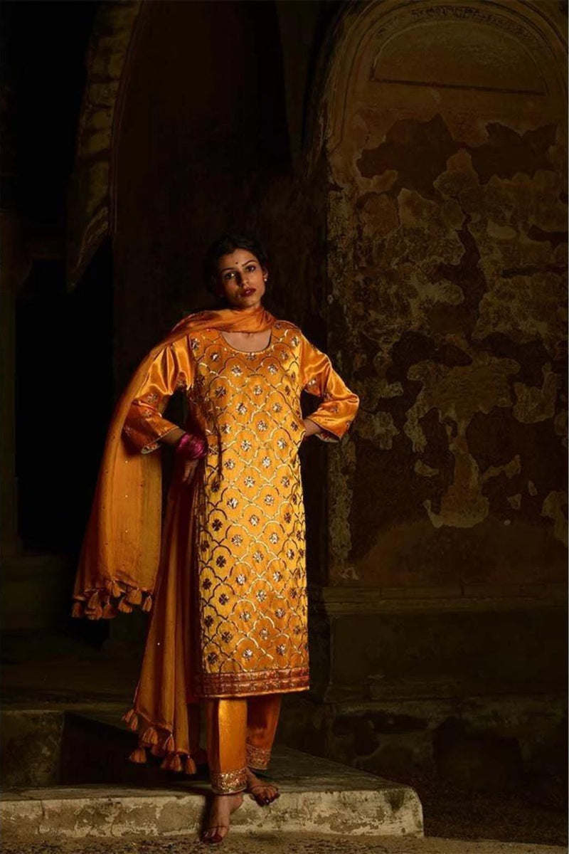 Sonaa Kurta Set by Tokree in yellow color for women in Singapore