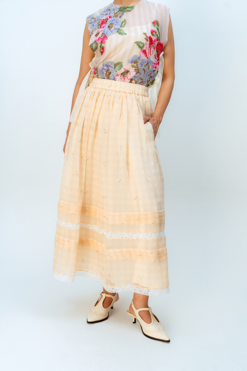 SUNBOUND SKIRT mul skirt by Ode to Odd in blush pink for women in Singapore