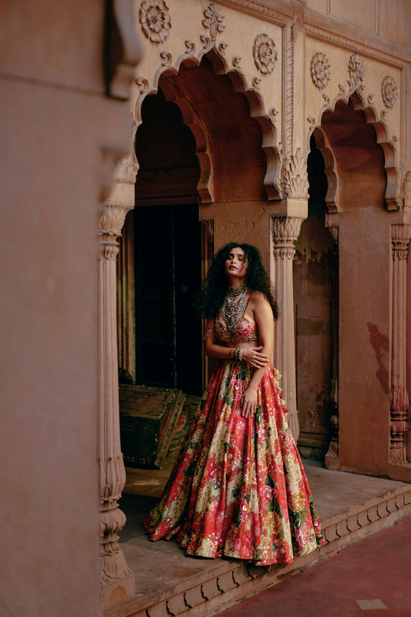 PH-2483 
Lehenga 
Blouse 
Dupatta Set by Paulmi & Harsh for women in Singapore