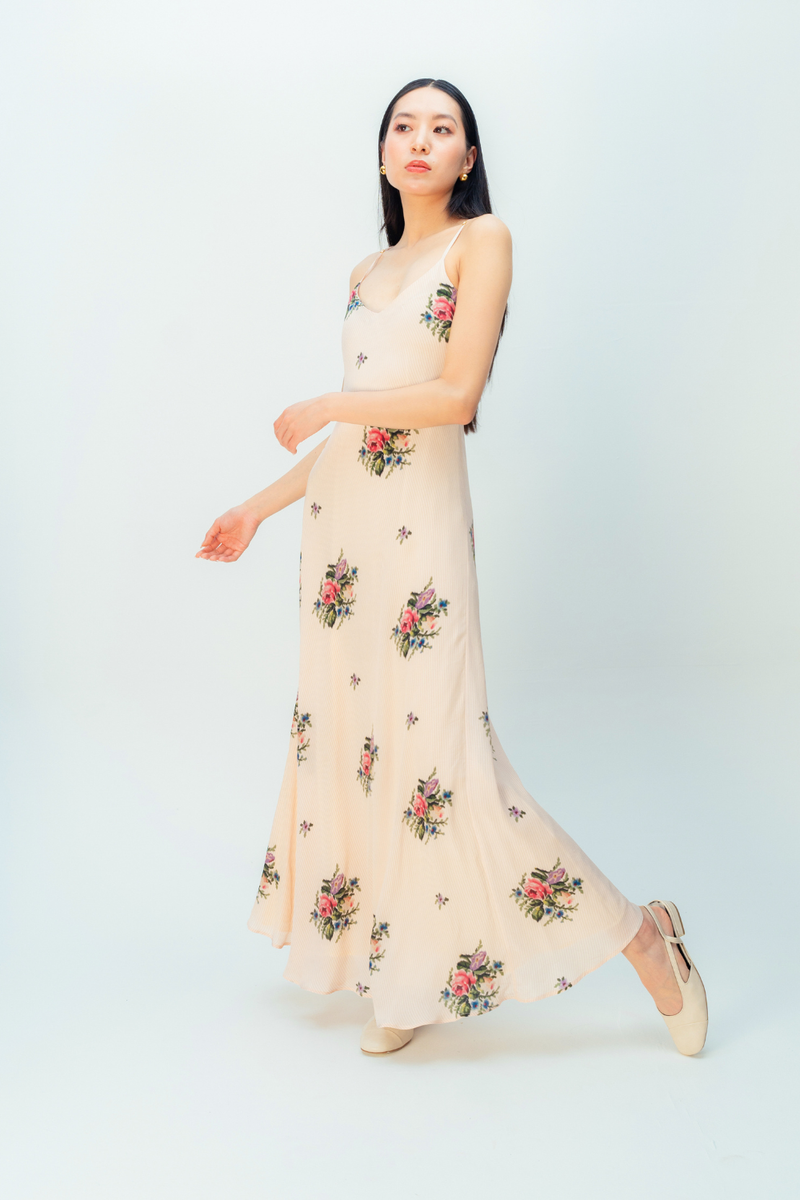 Amber Gleam Dress crepe dress by Ode to Odd in blush pink for women in Singapore