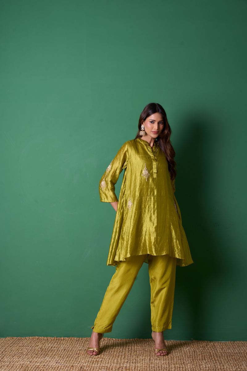 Paradise Kurta Set - Mehandi