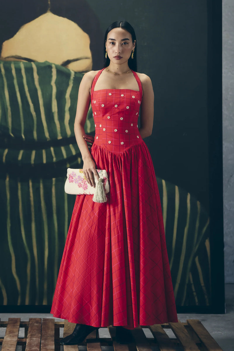 PHSPOP26-5 PH-4105 AKARI DRESS- RED