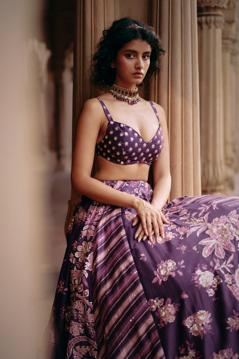 PH-2488 
Lehenga 
Blouse 
Dupatta Set by Paulmi & Harsh for women in Singapore