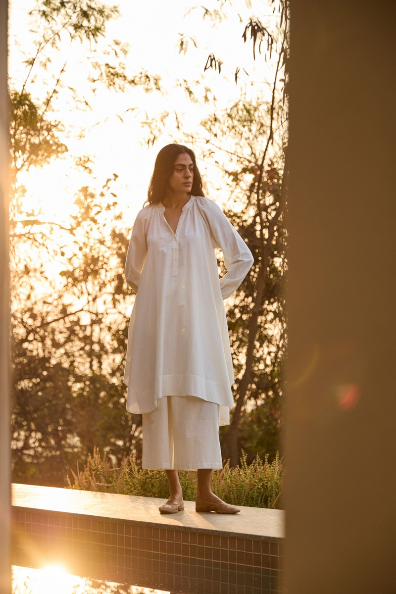 Woodstock Milk Set cotton by The Summer House in white color for women in Singapore