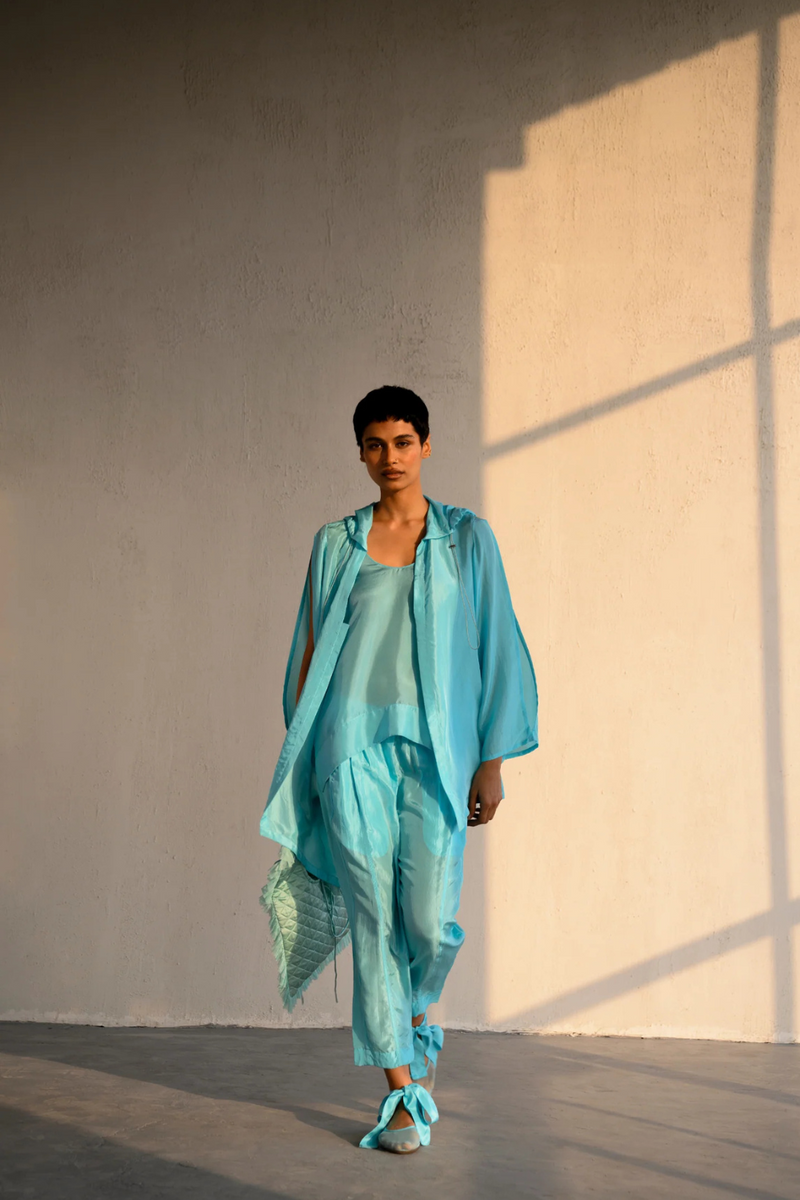 INDRANI HOODED SET silk Buy INDRANI HOODED SET from C&W | Co-Ord Sets for Women by Ituvana for women in Singapore
