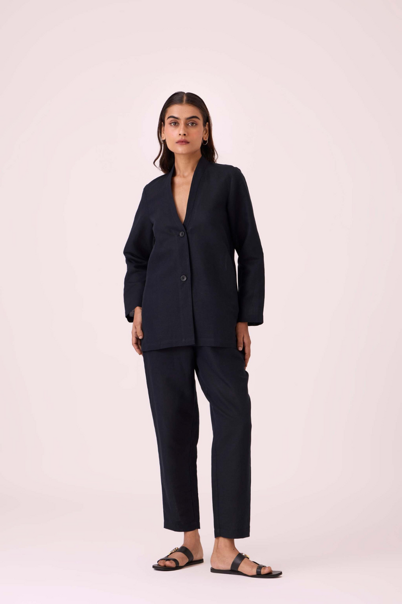 Darcy Black Jacket cotton by The Summer House in black color for women in Singapore
