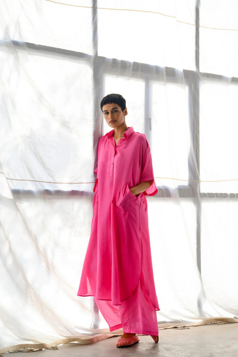 DEVINA SILK KURTA SET silk Buy DEVINA SILK KURTA SET from C&W | Light Kurta Sets for Women by Ituvana for women in Singapore