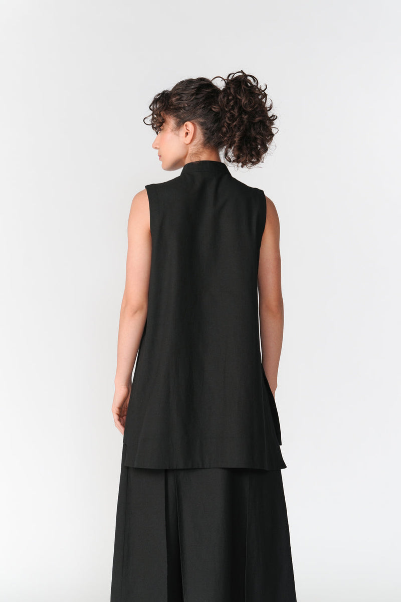 High-Low Shirt top/shirt by Turn Black in black for women in Singapore