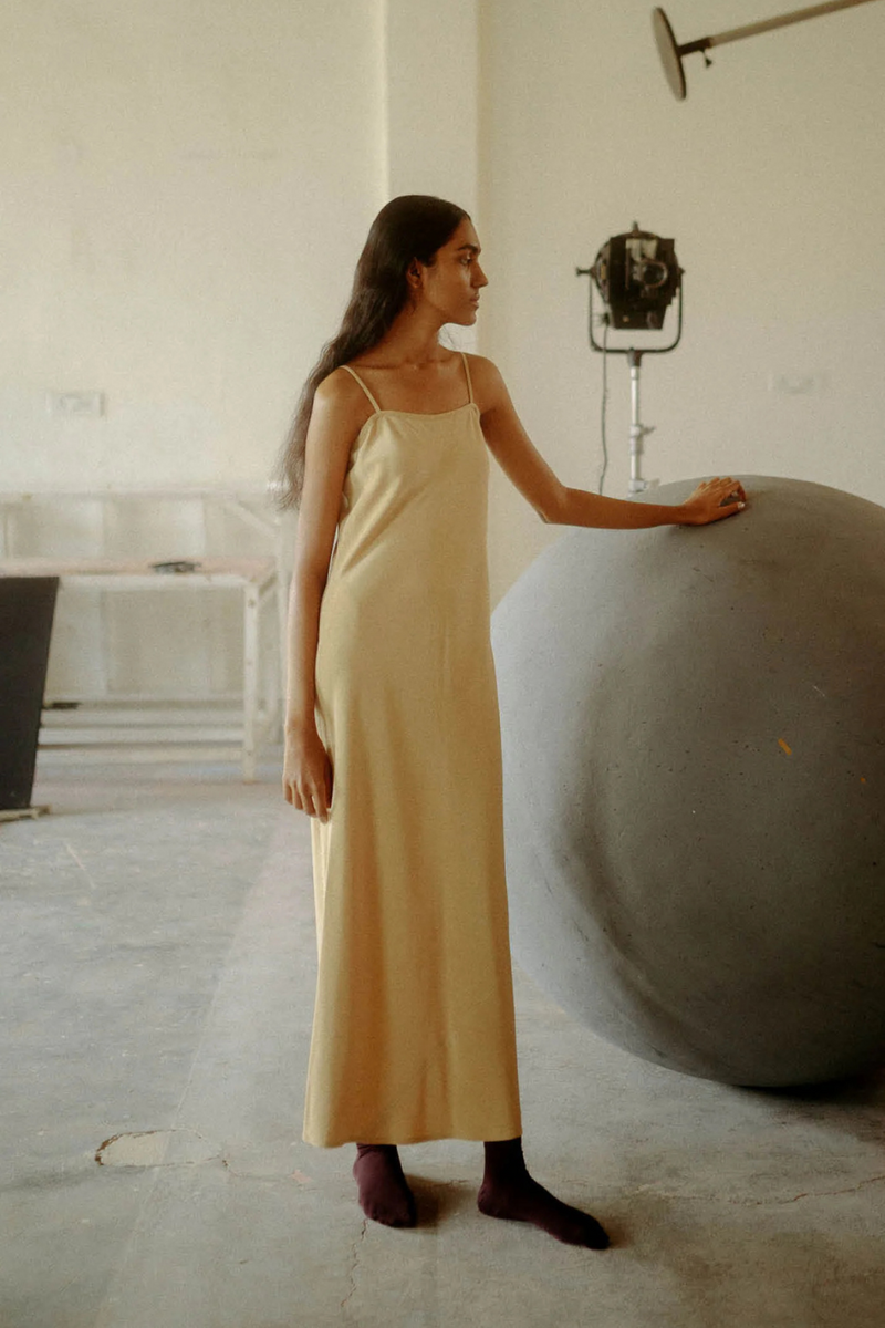 SAKTI SLIP DRESS silk Buy SAKTI SLIP DRESS from C&W | Dresses for Women by Ituvana in rust color for women in Singapore