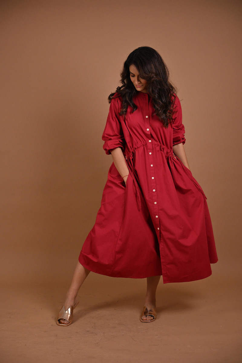 PLAIN JANE DRESS- RED