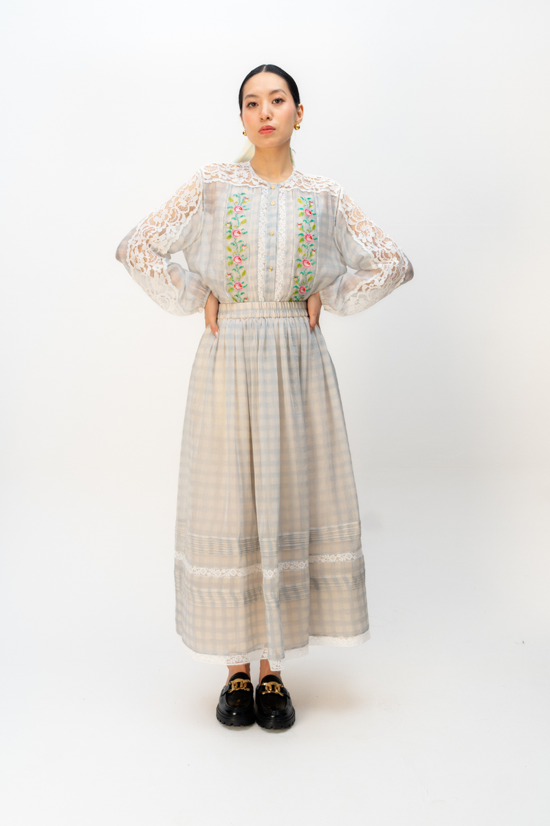 CLOUDBOUND SKIRT mul skirt by Ode to Odd in blue for women in Singapore