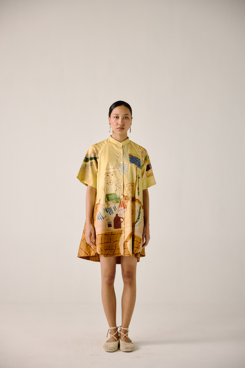 A-Line Dress - Fisherman cotton by CORD for women in Singapore