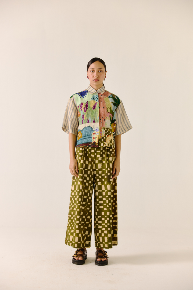 Ava Set + (Wide Leg Pant) - Alice linen by CORD for women in Singapore