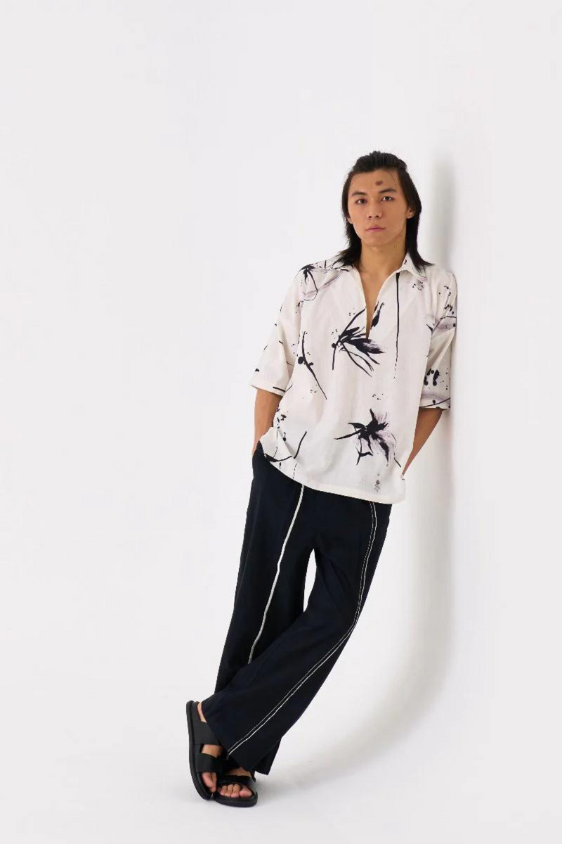 FLORAL RESORT WEAR SHIRT - WHITE by THREE Men for men in Singapore