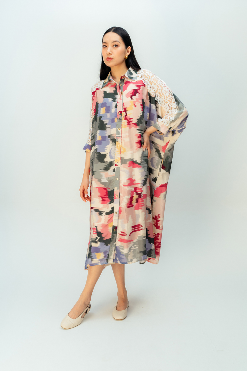 GOLDEN FOREST DRESS crepe dress by Ode to Odd in multi for women in Singapore