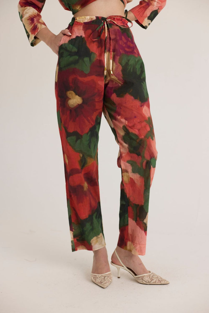 SCARLETT SHORT KURTA SET cotton by Yam in multi color for women in Singapore