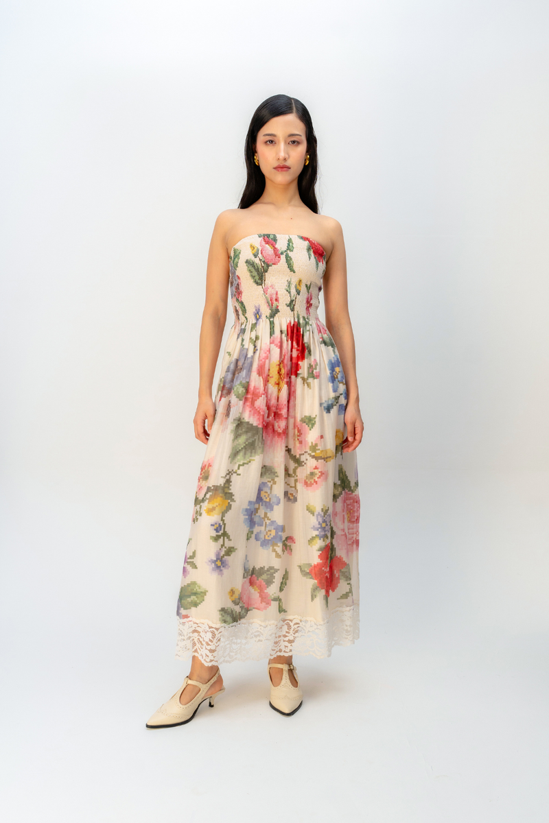 APRICOT VEIL DRESS mul dress by Ode to Odd in multi for women in Singapore