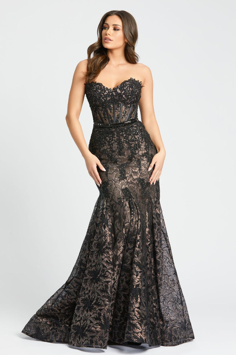79308-Embellished Strapless Sweetheart Trumpet Gown by Mac Duggal in black color for women in Singapore