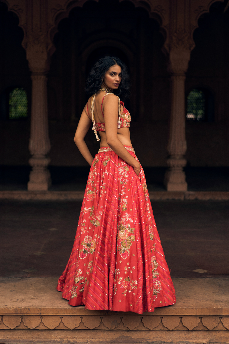 PH-2485 
Lehenga 
Blouse 
Dupatta Set by Paulmi & Harsh for women in Singapore