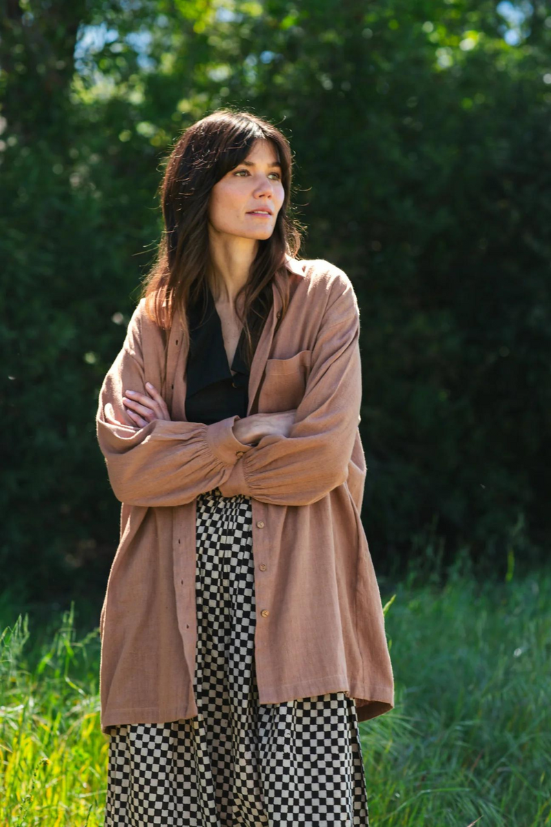 Artist Smock - Original 100% cotton by World of Crow in beige color for women in Singapore