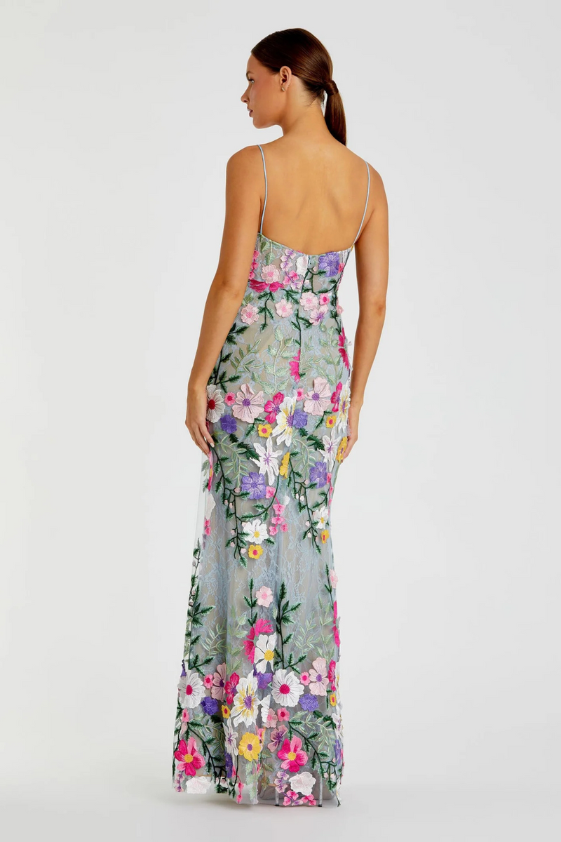 68897-Bustier Gown-Sage Multi mul by Mac Duggal in multi color for women in Singapore