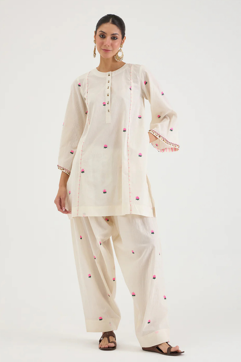 LOTUS SET 1 cotton by AAVIDI in white color for women in Singapore