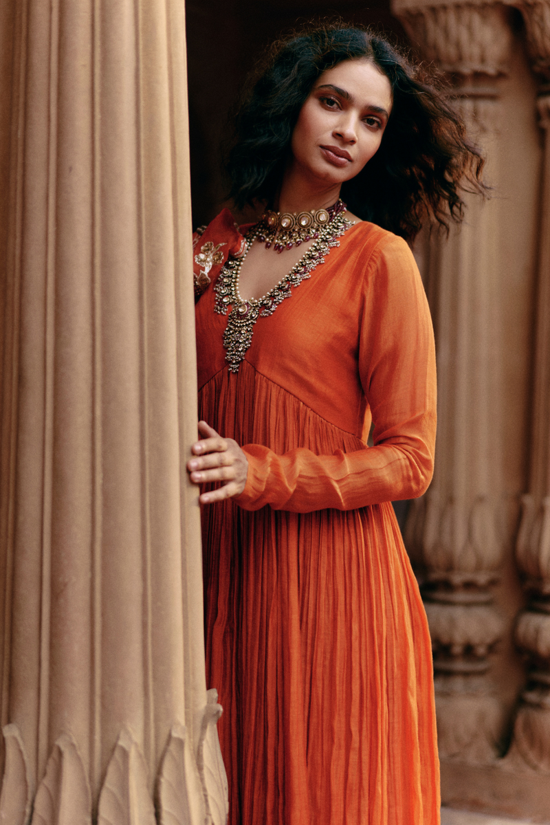 PH-2460 
Anarkali 
Skirt
Dupatta Set by Paulmi & Harsh for women in Singapore