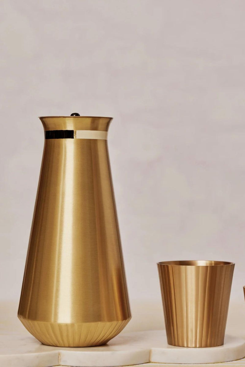 Yin and Yang Brass Jug linen by Gado Living for in Singapore