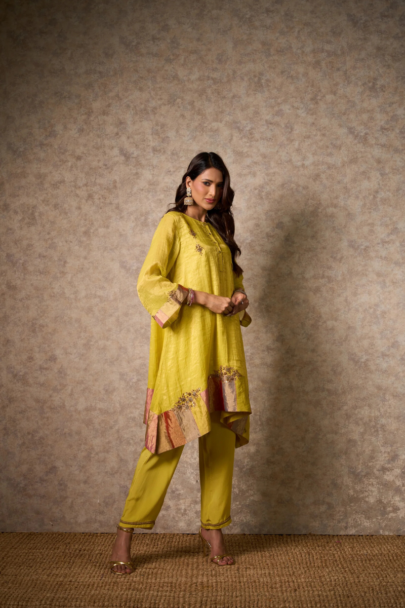 Zing Kurta Set - Yellow