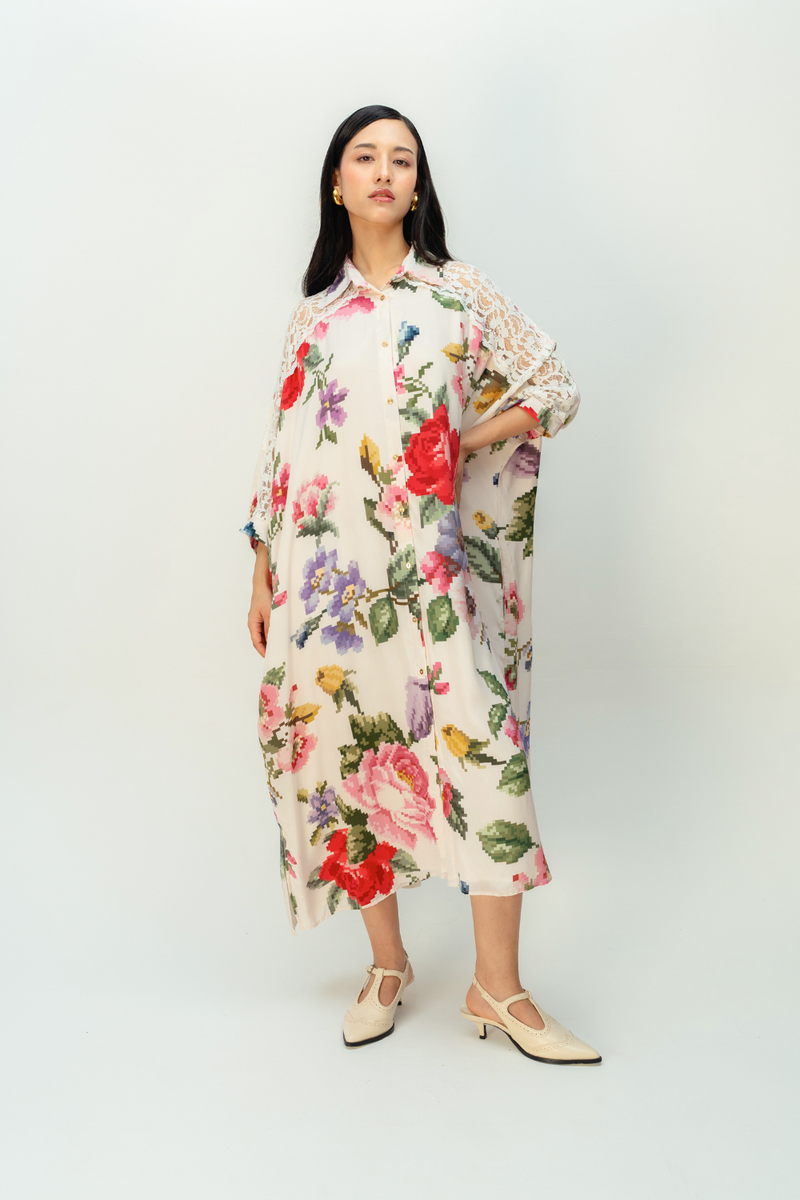 LASTING NOTE DRESS crepe dress by Ode to Odd in multi for women in Singapore