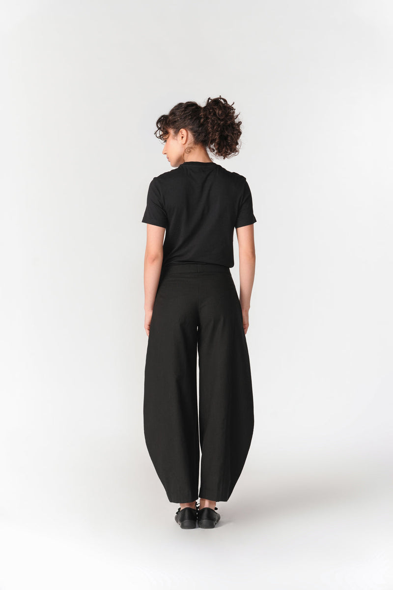 Barrel Slot Seam Pants pant/trouser by Turn Black in black for women in Singapore
