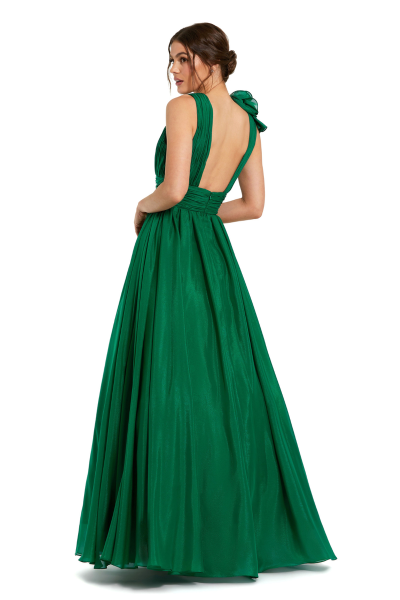 48856-Chiffon Gown-Green by Mac Duggal in green color for women in Singapore