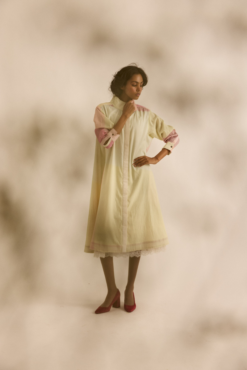 Aube Shirt Dress mul dress by Khara Kapas in multicolor for women in Singapore